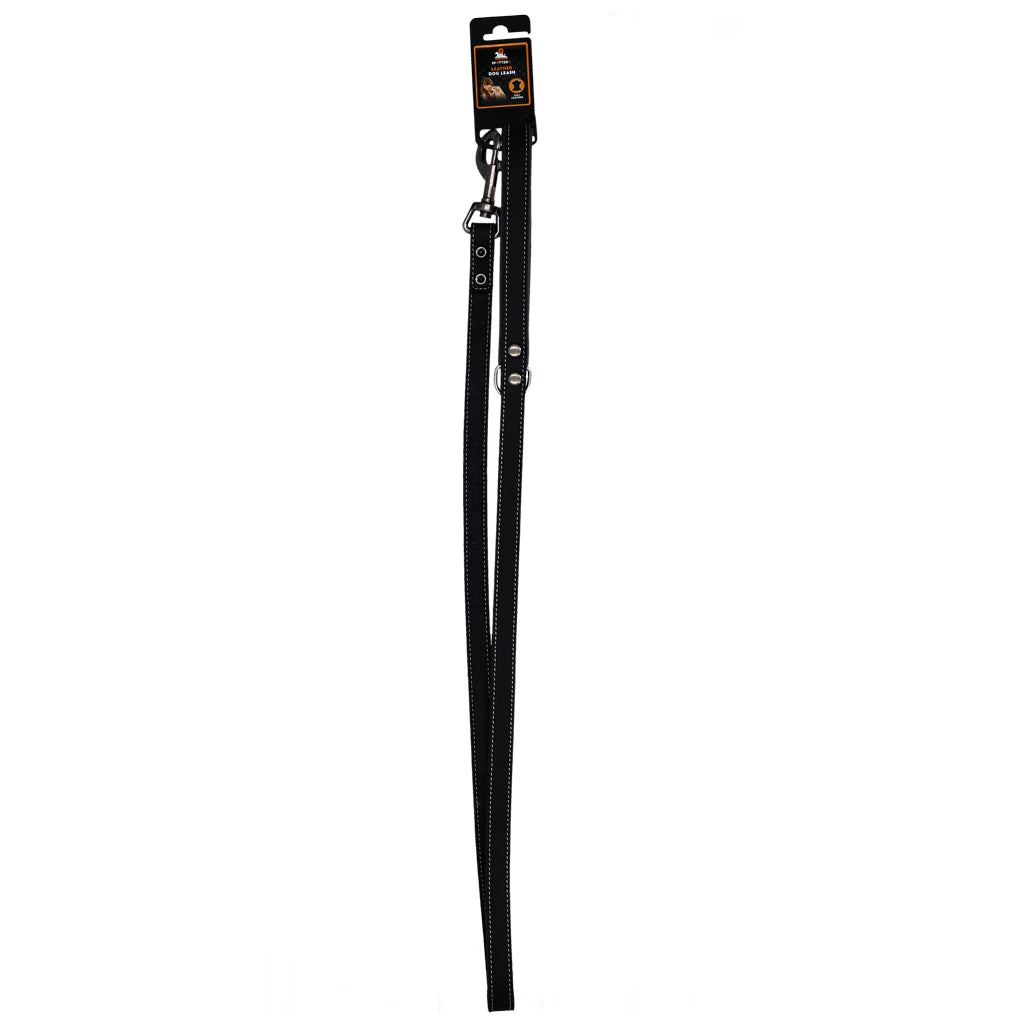 Spotted! Pro Leder Hundeleine Schwarz